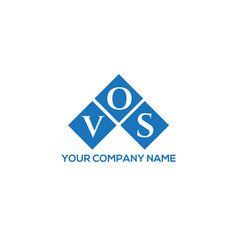 Vos Letter Logo Design On White Background