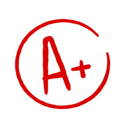 A Plus Red Grade Mark School Excellent Test