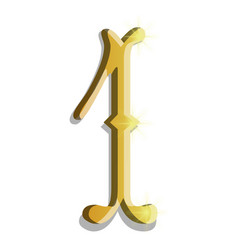 Gold Figure One Symbol