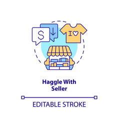 Haggle With Seller Concept Icon