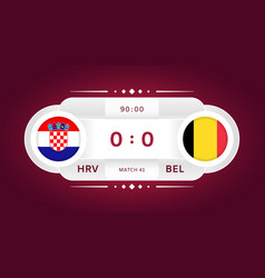 Croatia Vs Belgium Match Football 2022 World