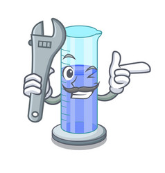 Mechanic Graduated Cylinder On For Cartoon Trial