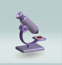 Microscope Isolated 3d Icon Soft Lilac