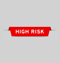 Red Color Inserted Label With Word High Risk