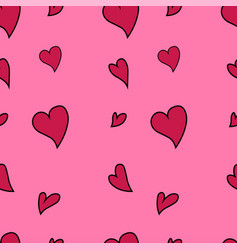 Simple Hearts Seamless Pattern