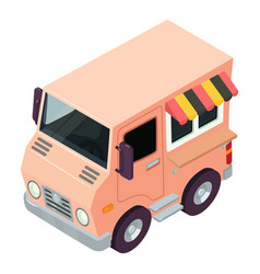 Street Food Icon Isometric Traditional