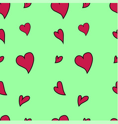 Simple Hearts Seamless Pattern