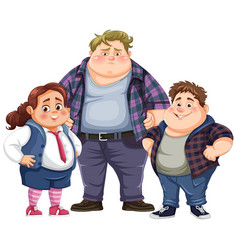 A Cheerful Cartoon Family