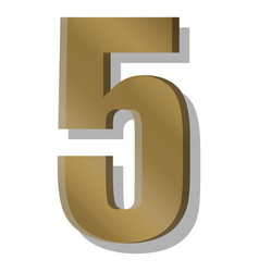 Gold Bar Figure Five Symbol