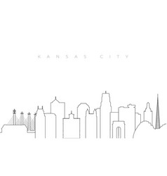 Outline Kansas City Skyline Trendy Template