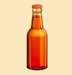 3d Brown Glass Beer Bottle Mockup