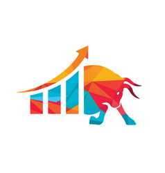 Financial Bull Logo Design Template