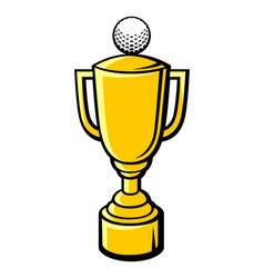 Golf Trophy With Ball Sport Club