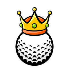 Golf Ball And Crown Sport Club Item