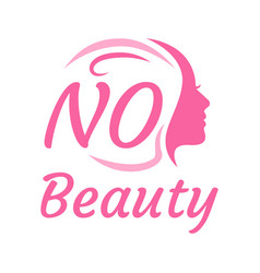 No Letter Logo Design With Female Face Elegant