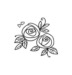 Rose Stylized Flower Symbol