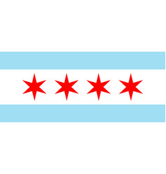 Flag Of Chicago In Illinois United States