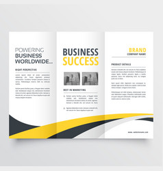 Abstract Modern Wavy Trifold Brochure Design