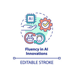 Fluency In Ai Innovations Concept Icon