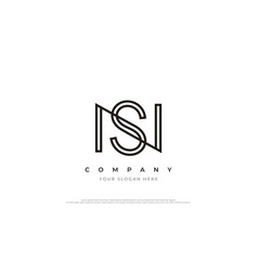 Initial Letter Sn Or Ns Logo Design