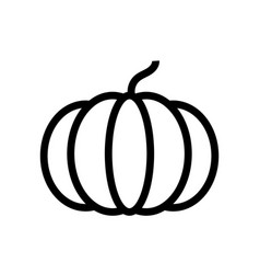 Pumpkin Line Icon Isolated On White Background