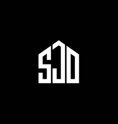 Sjo Letter Logo Design On Black Background