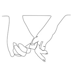 Drawing Of Hands Hold On The Little Pinky Finger