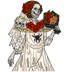 Halloween Wedding Gown Cartoon Colored Clipart