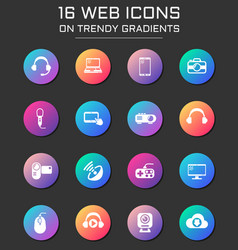 Hi Tech Icon Set Tech Web Icons