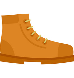 Hiking Boot Icon Flat Isolated