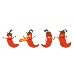 Red Spicy Chilli Pepper Character Hot Mexican