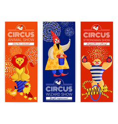 Circus Vertical Banners Set