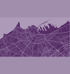 Medium Purple Background Map Casablanca City Area