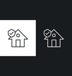 Safe Home Icon Set Family Shelter Care Symbol