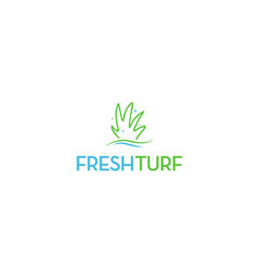 Simple Green Turf Logo Design Template