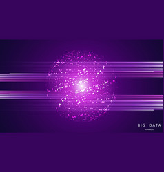 Abstract Big Data Pink Purple Network Circle