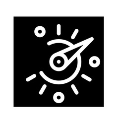 Sundial Sun Clock Glyph Icon