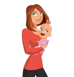 Woman Holding Baby Girl Icon