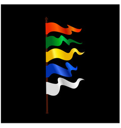 All Religions Colorful Flag In One Stick