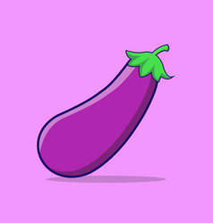 Eggplant Cartoon Isolated