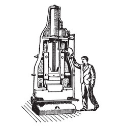 Vertical Steam Hammer Vintage