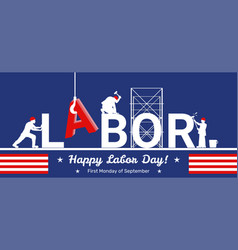 American Labor Day Banner Invitation