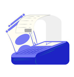 Flat Design Printer Printing Document With Paper