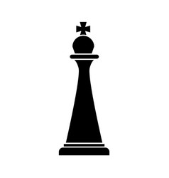 King Chess Piece Icon Silhouette Design Template