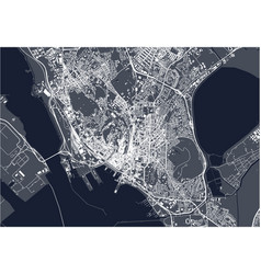 Map City Cagliari Sardinia Italy