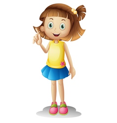 Young cute cartoon girl Royalty Free Vector Image