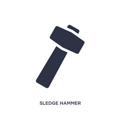 Sledge Hammer Icon On White Background Simple