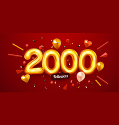 2k Or 2000 Followers Thank You Golden Numbers