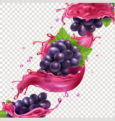 Red Wine Or Juice Splash And Grape Brunch