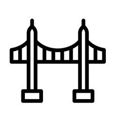 Vincent Thomas Bridge Thick Line Icon For